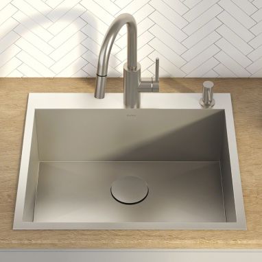 KRAUS Мойка врезная для кухни KP1TS25S-1 без крыла матовая