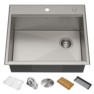 KRAUS Мойка врезная для кухни KORE без крыла матовая (KWT311-25)