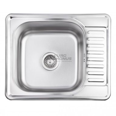 KRONER Мойка врезная для кухни KRP Dekor-5848 0.8 мм 180 мм оборотная декор (CV022776)