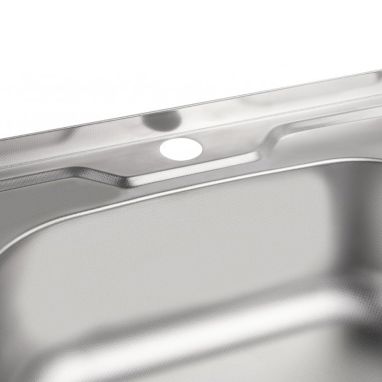 KRONER Мойка накладная для кухни KRP Dekor-5050 0.6 мм 160 мм без крыла декор (CV022811)