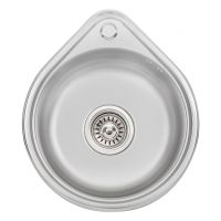 KRONER Мойка врезная для кухни KRP Satin-4539 0.8 мм 180 мм без крыла матовая (CV022757)