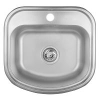 KRONER Мойка врезная для кухни KRP Satin-4749 0.8 мм 180 мм без крыла матовая (CV022758)
