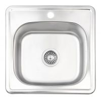 KRONER Мойка врезная для кухни KRP Satin-4848 0.6 мм 160 мм без крыла матовая (CV022759)