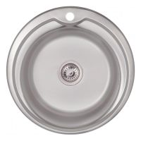 KRONER Мойка врезная для кухни KRP Satin-510 0.6 мм 160 мм без крыла матовая (CV022769)