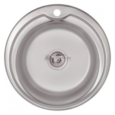 KRONER Мойка врезная для кухни KRP Satin-510 0.8 мм 180 мм без крыла матовая (CV022770)