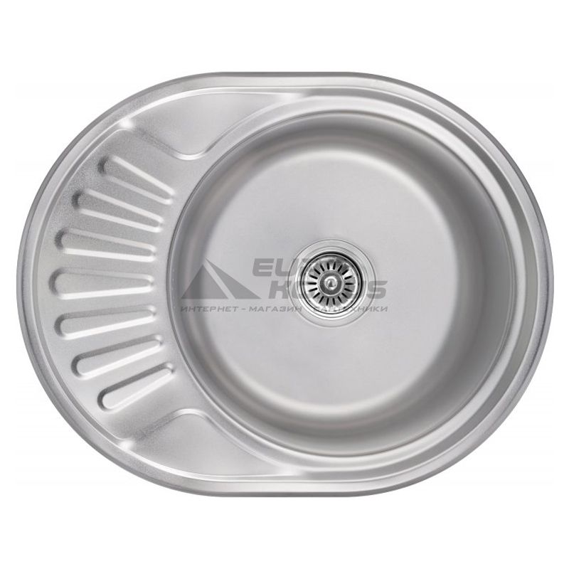 KRONER Мойка врезная для кухни KRP Satin-5745 0.8 мм 180 мм оборотная матовая (CV022775)