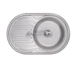KRONER Мойка врезная для кухни KRP Satin-7750 0.6 мм 160 мм оборотная матовая (CV022787)