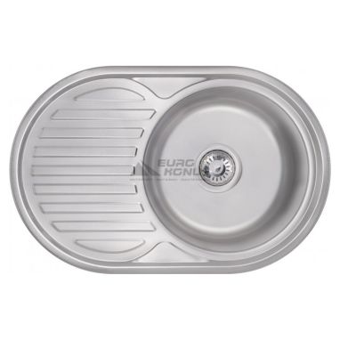 KRONER Мойка врезная для кухни KRP Satin-7750 0.6 мм 160 мм оборотная матовая (CV022787)