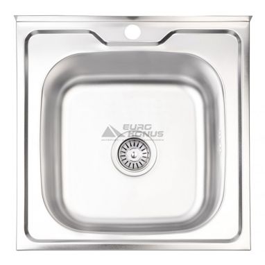 KRONER Мойка накладная для кухни KRP Satin-5050 0.6 мм 160 мм без крыла матовая (CV022819)