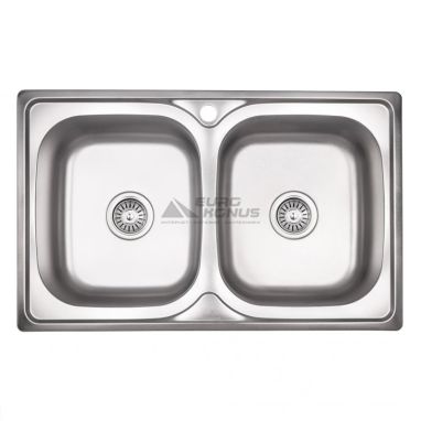 KRONER Мойка накладная для кухни KRP Satin-5080Z 0.8 мм 180 мм без крыла матовая (CV022822)
