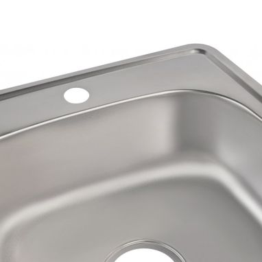 KRONER Мойка врезная для кухни KRP Satin-4848 0.6 мм 160 мм без крыла матовая (CV022759)