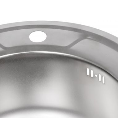 KRONER Мойка врезная для кухни KRP Satin-490 0.6 мм 160 мм без крыла матовая (CV022764)