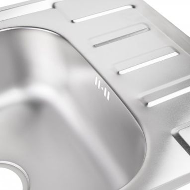 KRONER Мойка врезная для кухни KRP Satin-6350 0.8 мм 180 мм оборотная матовая (CV022779)