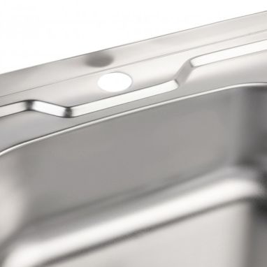 KRONER Мойка накладная для кухни KRP Satin-5050 0.6 мм 160 мм без крыла матовая (CV022819)