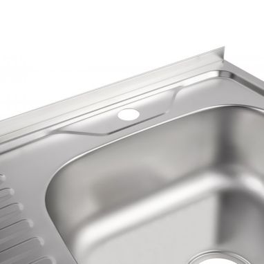 KRONER Мойка накладная для кухни KRP Satin-6060R 0.6 мм 160 мм левое крыло матовая (CV022824)