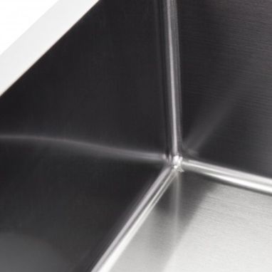 KRONER Мойка врезная для кухни KRP PVD Schwarze-7844RHM 3.0/1.0 мм 200 мм левое крыло матовая черная (CV022796)