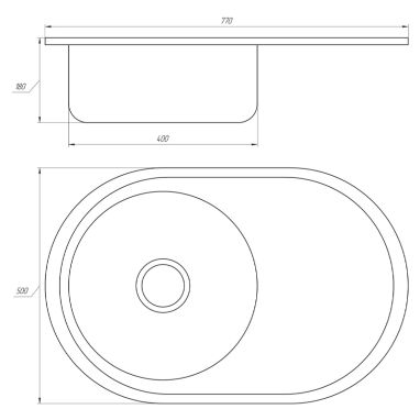 MIRA Мойка врезная для кухни оборотная Matt (MR 7750)