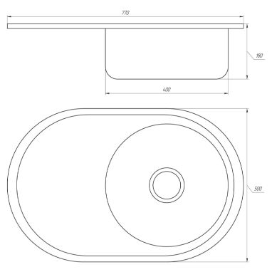 MIRA Мойка врезная для кухни оборотная Decor 0.6 (MR 7750)
