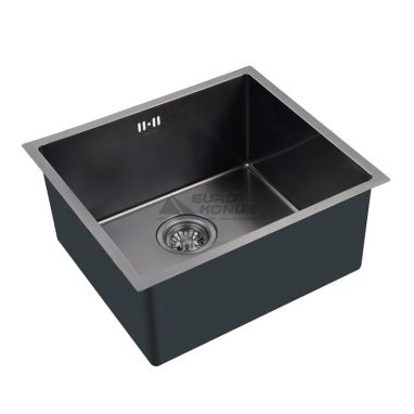 MIXXUS Мийка врізна для кухні MX4843 220x1.0 PVD Black без крила матова чорна