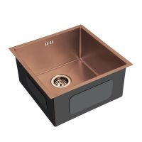 MIXXUS Мийка врізна для кухні MX4843 220x1.0 PVD Bronze без крила матова бронзова