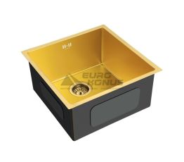 MIXXUS Мийка врізна для кухні MX4843 220x1.0 PVD Gold без крила матова золота