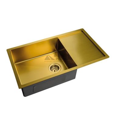 MIXXUS Мийка врізна для кухні MX7844 200x1.2 PVD Gold обертаєма матова золота