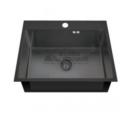 MIXXUS Мийка врізна для кухні MX5843 200x1.0 PVD Black без крила матова чорна