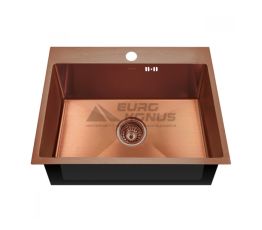 MIXXUS Мийка врізна для кухні MX5843 200x1.0 PVD Bronze без крила матова бронзова