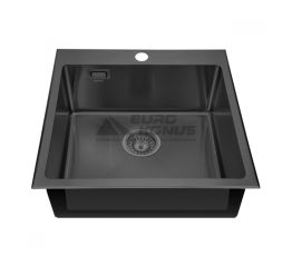 MIXXUS Мийка врізна для кухні MX5050 200x1.0 PVD Black без крила матова чорна