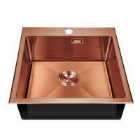 MIXXUS Мийка врізна для кухні MX5050 200x1.0 PVD Bronze без крила матова бронзова