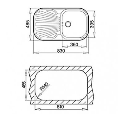 TEKA Мойка врезная для кухни оборотная Stylo 1B 1D (10107043)