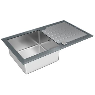 TEKA Мойка врезная для кухни DIAMOND 1B 1D 86 ST оборотная полированная (115100021)
