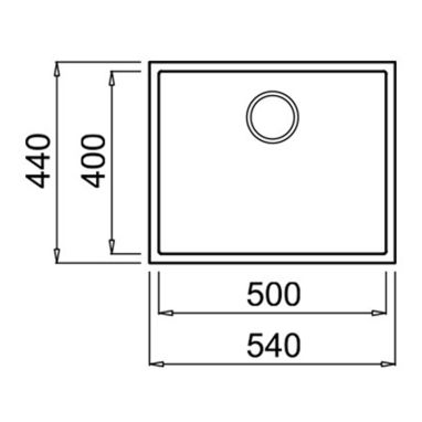 TEKA Мойка под столешницу для кухни SQUARE 50.40 TG без крыла серый (115230021)