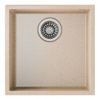 TEKA Мойка под столешницу для кухни SQUARE 40.40 TG без крыла светло бежевый (115230027)