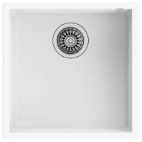 TEKA Мойка под столешницу для кухни SQUARE 40.40 TG без крыла ультра белый (115230029)