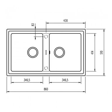 TEKA Кухонная мойка из тегранита Stone 90 B-TG 2B песочный (115260002) 115260009
