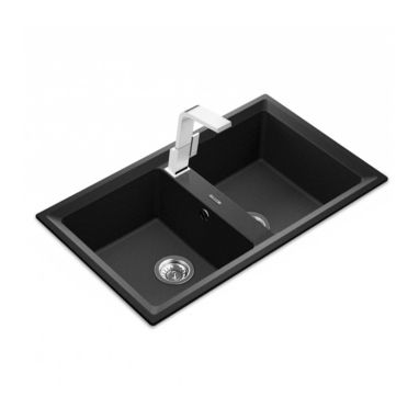 TEKA Кухонная мойка из тегранита Stone 90 B-TG 2B черный металлик (115260003) 115260010