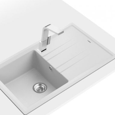 TEKA Кухонная мойка из тегранита Stone 50 B-TG 1B 1D белый (115330019)