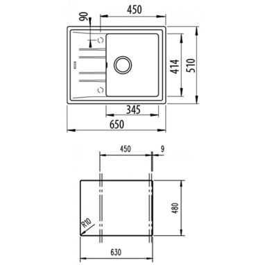 TEKA Кухонная мойка из тегранита Stone 45 B-TG 1B 1D песочный (115330044)