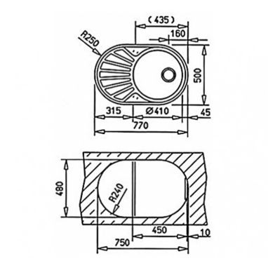 TEKA Мойка врезная для кухни оборотная DR 77 1B 1D (40127303)
