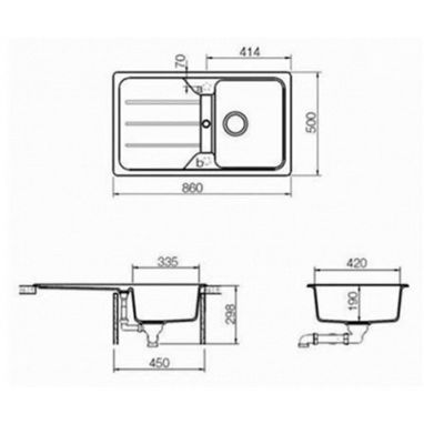 TEKA Кухонная мойка из тегранита Simpla 45-B TG карбон (40144512)