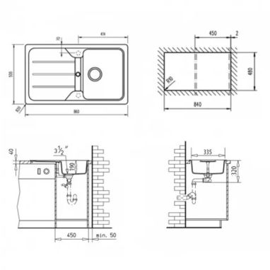 TEKA Кухонная мойка из тегранита Simpla 45-B TG серый металлик (40144515)