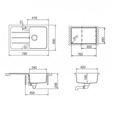 TEKA Кухонная мойка из тегранита Simpla 45-S TG белый (40144525)