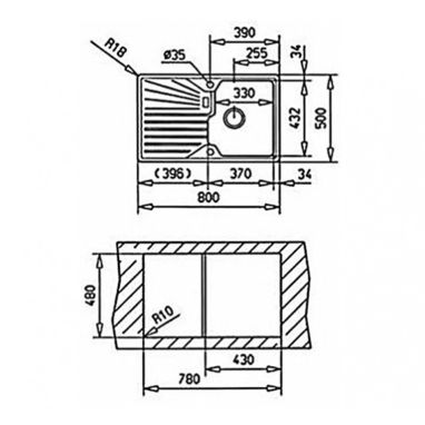 TEKA Кухонная мойка из тегранита Cascad 45B TG песочный (40143102)