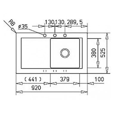TEKA Кухонная мойка из тегранита Aura 45B TG черный металлик (40143072)