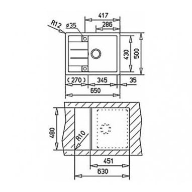 TEKA Кухонная мойка из тегранита Astral 45 B-TG белый (40143510)