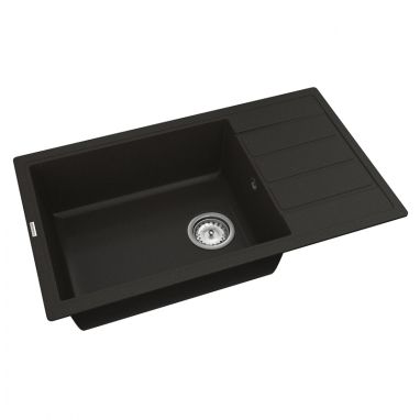 VANKOR Мойка врезная для кухни Easy оборотная Black (EMP 02.76 XL)