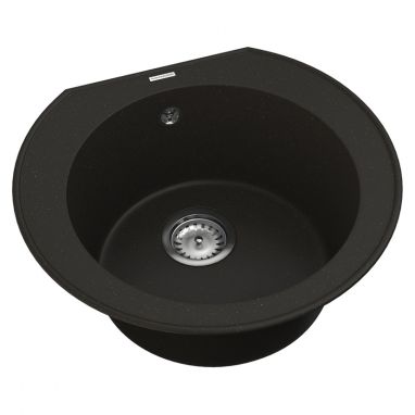 VANKOR Мойка врезная для кухни Kres без крыла Black (KMR 01.52)