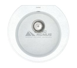 VANKOR Мойка врезная для кухни Kres без крыла White stone (KMR 01.52)