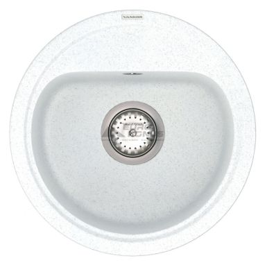 VANKOR Мойка врезная для кухни Lira без крыла White stone (LMR 01.44)